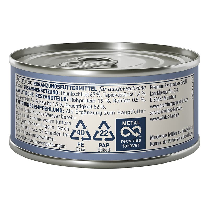 Wildes Land Fillet Tuna Pure 80g