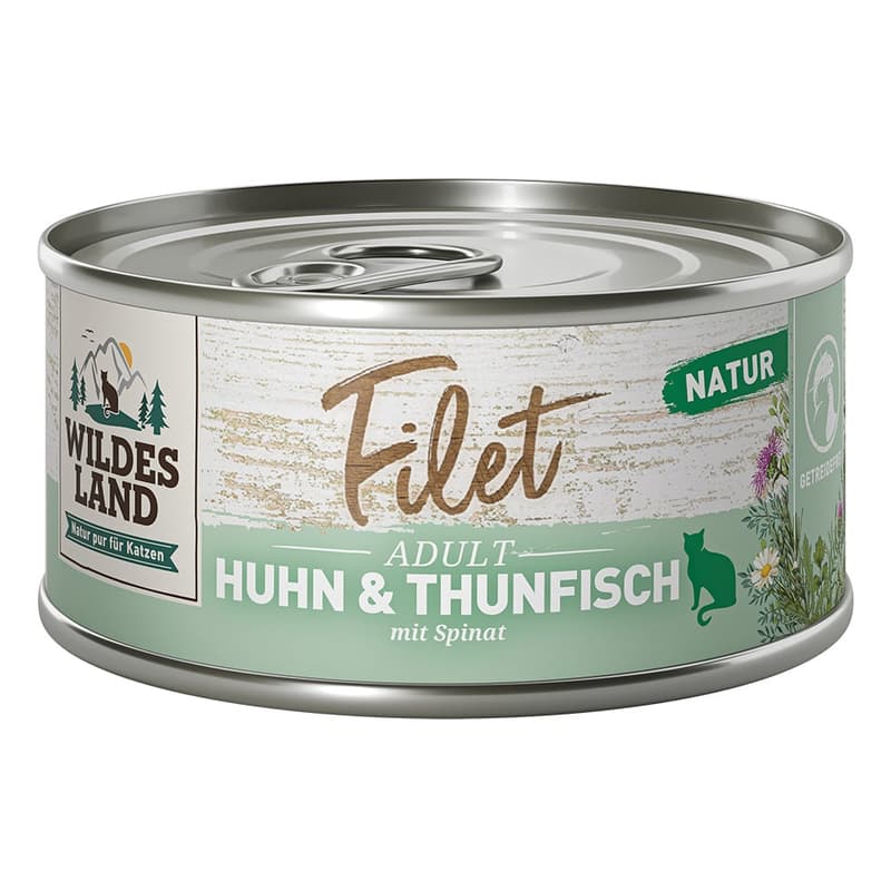 Wildes Land Fillet Chicken & Tuna with Spinach 80g