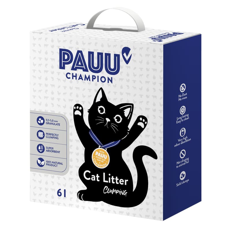 PAUU clumping cat litter, ultra granules