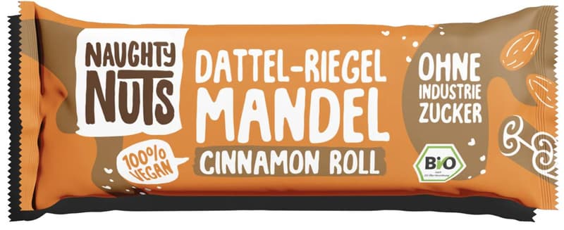 Naughty Nuts Organic Date Bar Almond Cinnamon Roll