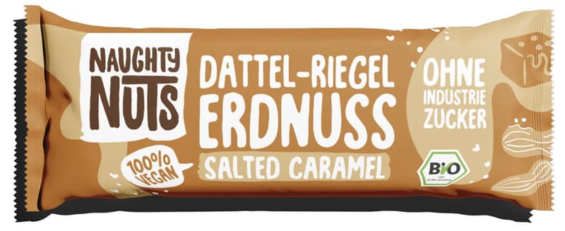 Naughty Nuts Organic Date Bars Peanut Salted Caramel