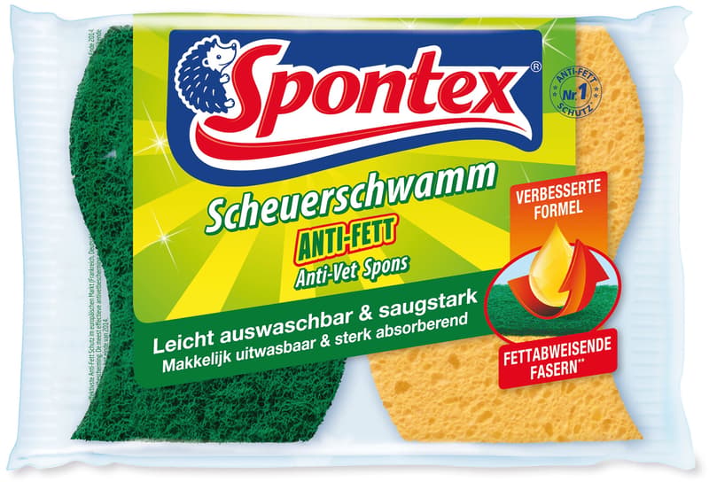 Spontex scrubbing sponge anti-grease, for all robust surfaces