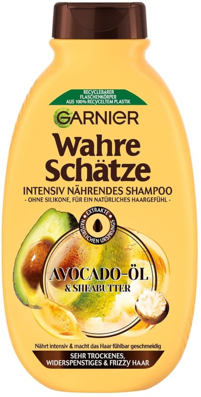 GARNIER TRUE TREASURES SHAMPOO AVOCADO OIL & SHEABUTTER