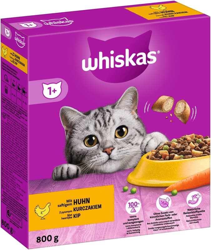 Whiskas Trockennahrung 1+ mit Huhn