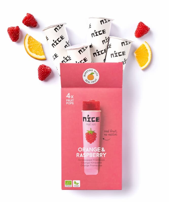 Nice BIO Orange Himbeere Quetschtüte 4 x 60ml