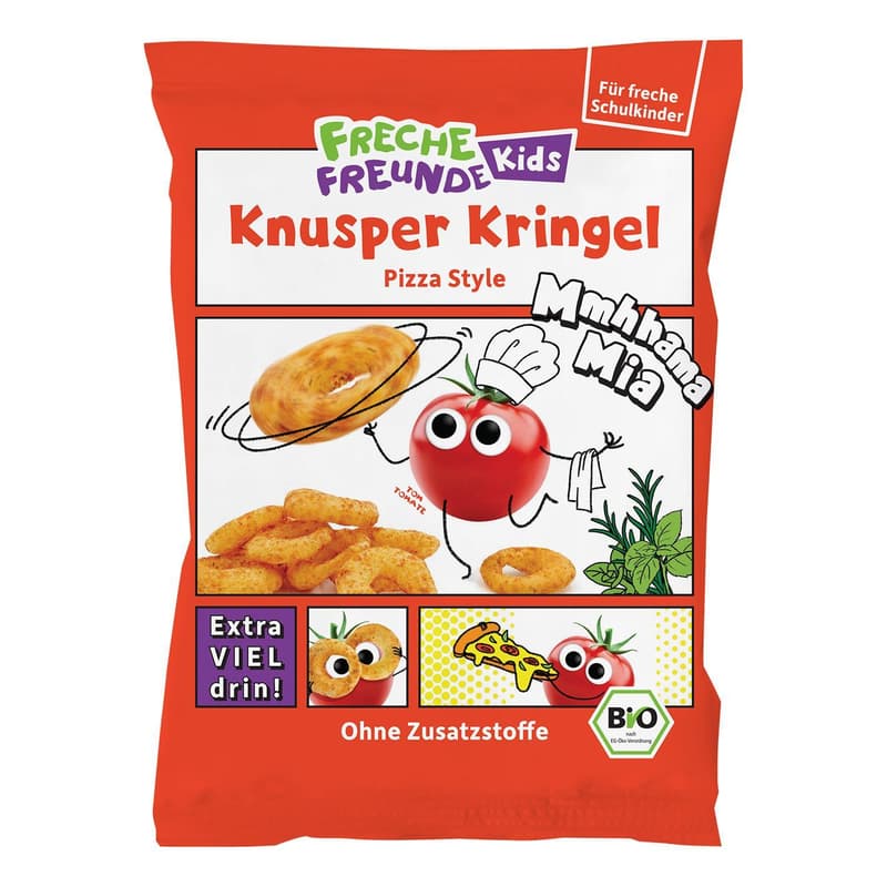 Freche Freunde Kids Organic Crunchy Rings Pizza Style