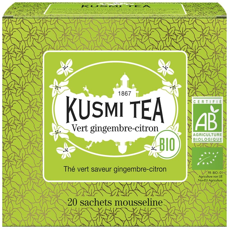 Kusmi BIO Grüner Tee mit Ingwer-Zitrone