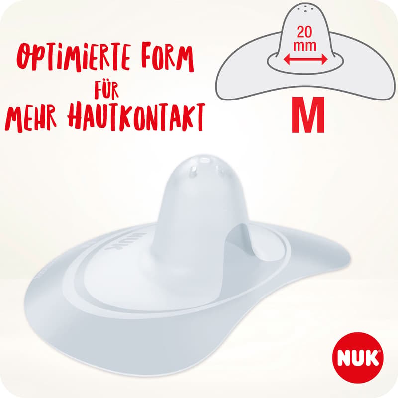 NUK nipple shields size M, 2 pieces, incl. protective box