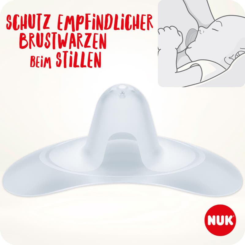 NUK nipple shields size M, 2 pieces, incl. protective box