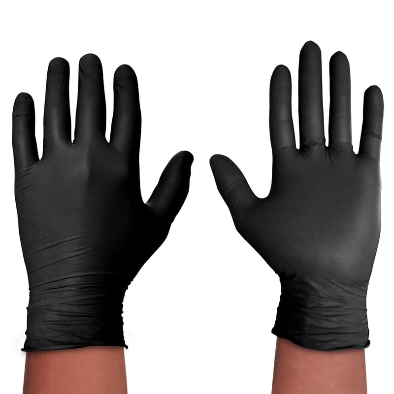 Spontex Black Protect, 20 disposable nitrile gloves, latex-free and unpowdered, size M (1 x 20 pieces)