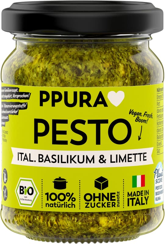 PPURA BIO Pesto basil, lime and cashews 