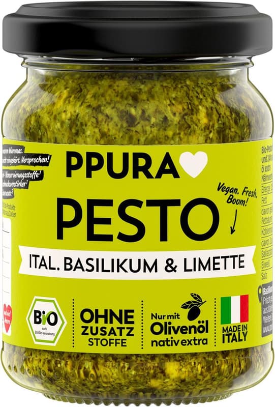 PPURA BIO Pesto basil, lime and cashews