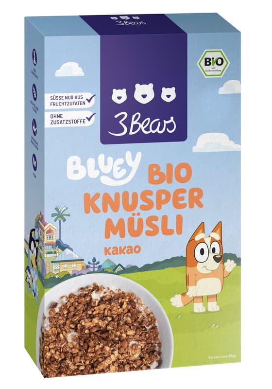 3Bears x Bluey BIO Crispy Muesli Cocoa