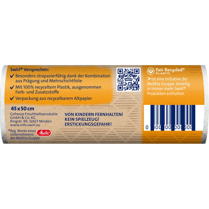 Swirl, Müllbeutel, Beutel, Mehrschichtfolie, melitta, Müll, beutel, abfall, Recycling, Mülltüte, Müllsack, Abfallsack, haushaltsprodukte, hausmüll, zugband, zugbandbeutel