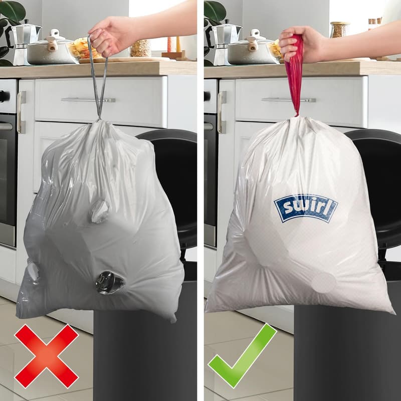 Swirl 35 l Zugband-Müllbeutel Reißfest & Dicht