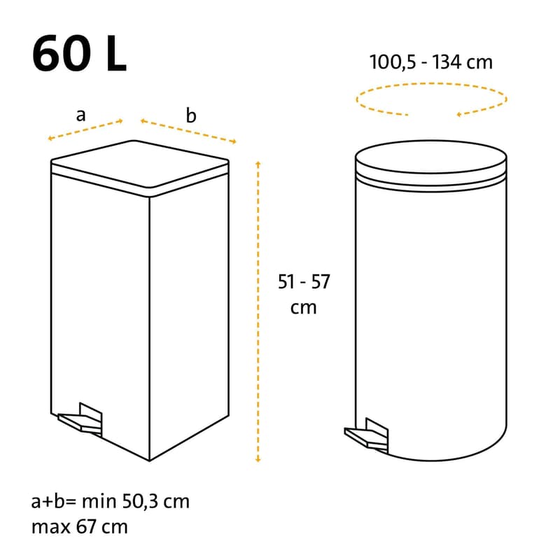 Swirl 60 l Zugband-Müllbeutel Reißfest & Dicht