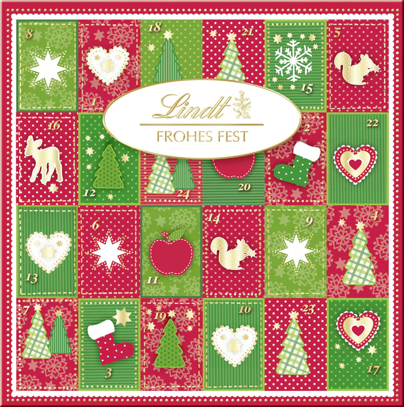 Lindt Frohes Fest Mini-Tisch-Kalender