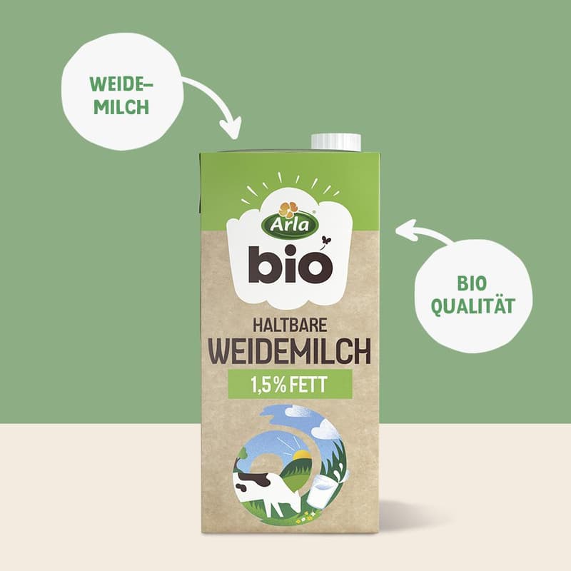Arla Organic Long-Life Grass-Fed Milk 1.5%