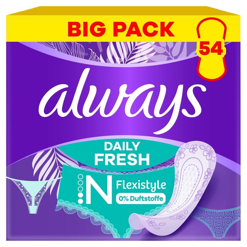 Always Daily Fresh Slipeinlagen Normal Flexistyle ohne Duftstoffe