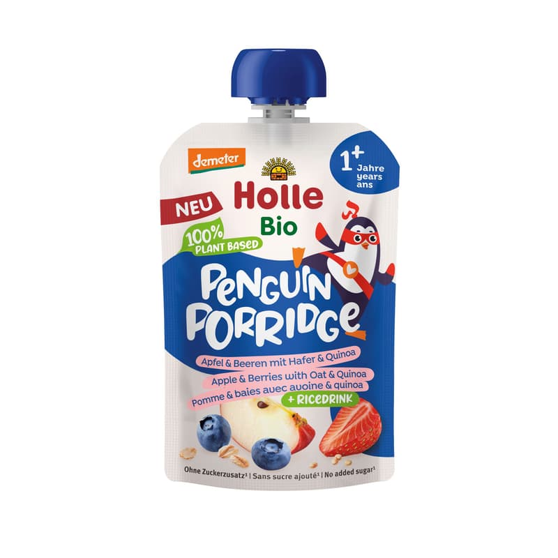 Holle Penguin Porridge Apfel&Beeren mit Hafer und Quinoa