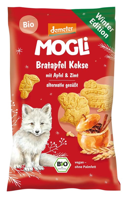 Mogli BIO baked apple biscuits with apple and cinnamon