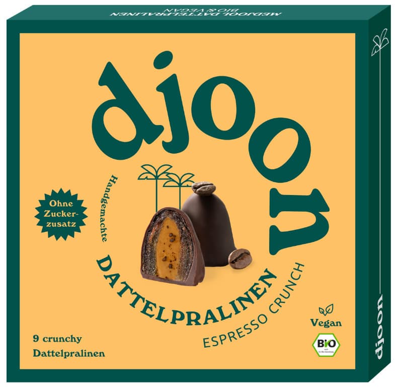 djoon BIO vegane Dattelpralinen Espresso Crunch