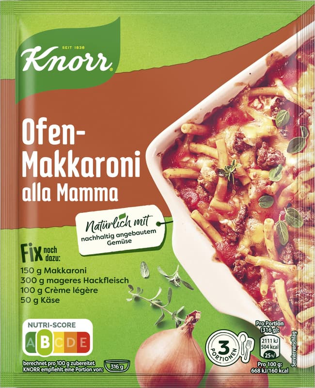 Knorr Fix Oven-Baked Macaroni alla Mamma
