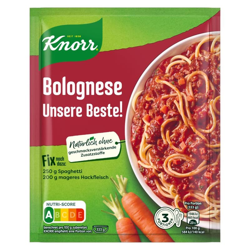 Knorr Fix Bolognese Our Best