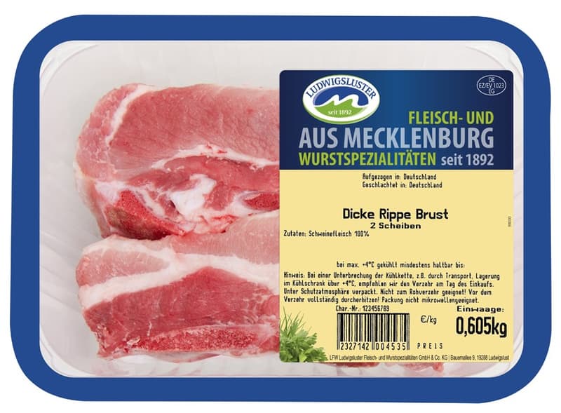 Ludwigsluster Dicke Rippe Brust