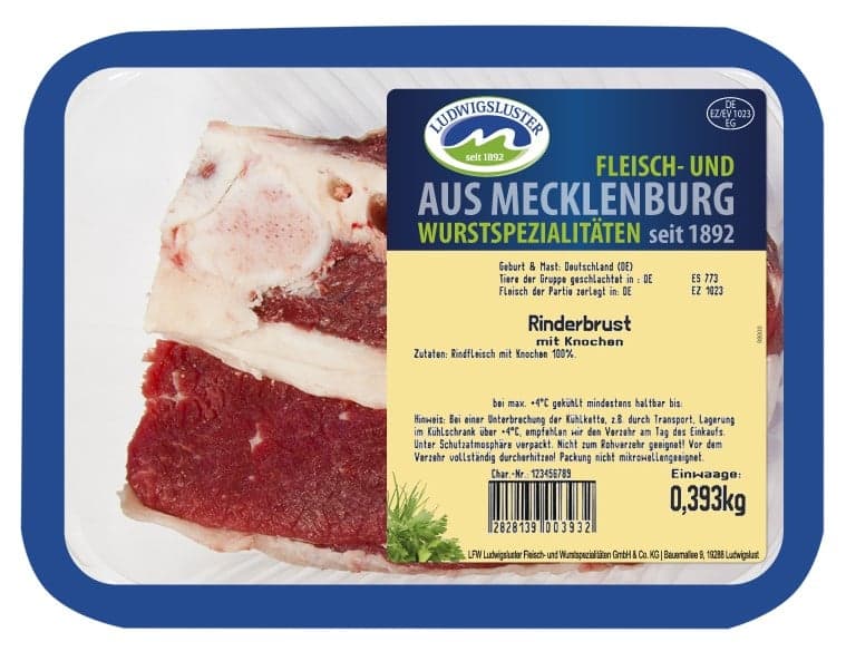 Beef brisket with bone