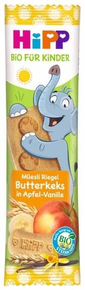 HiPP Elefant Muesli Bar Butter Biscuit in Apple-Vanilla