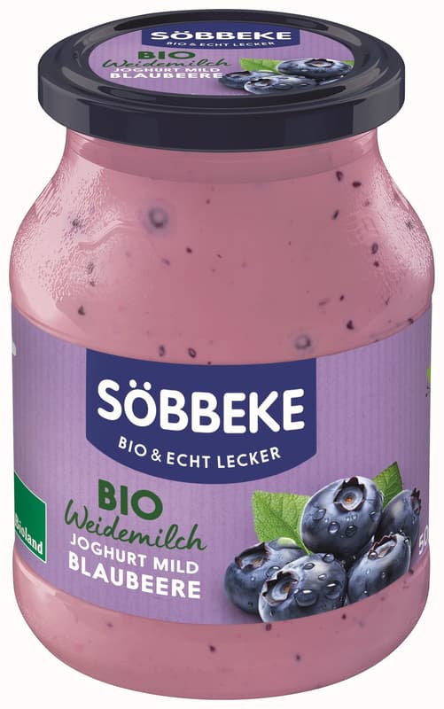 Söbbeke BIO PUR Yogurt mild blueberry 3.8%