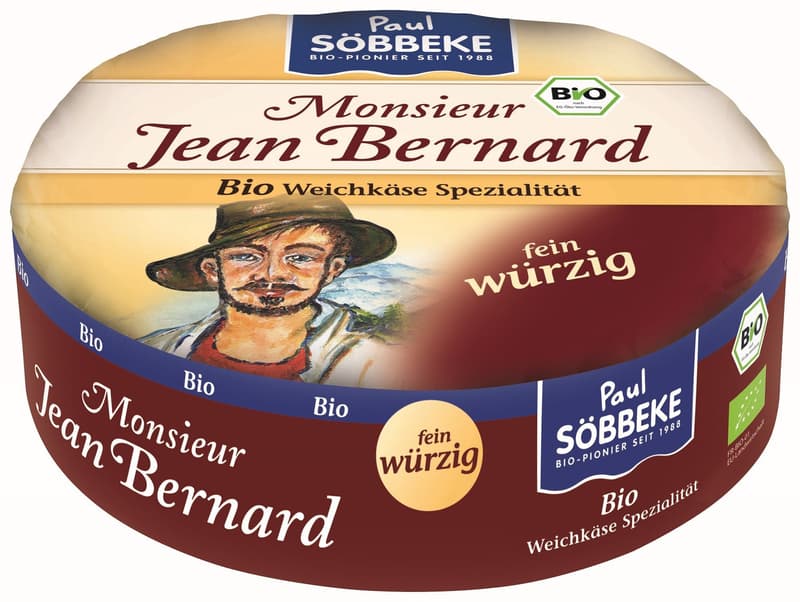 Söbbeke ORGANIC soft cheese Monsieur Jean Bernard spicy