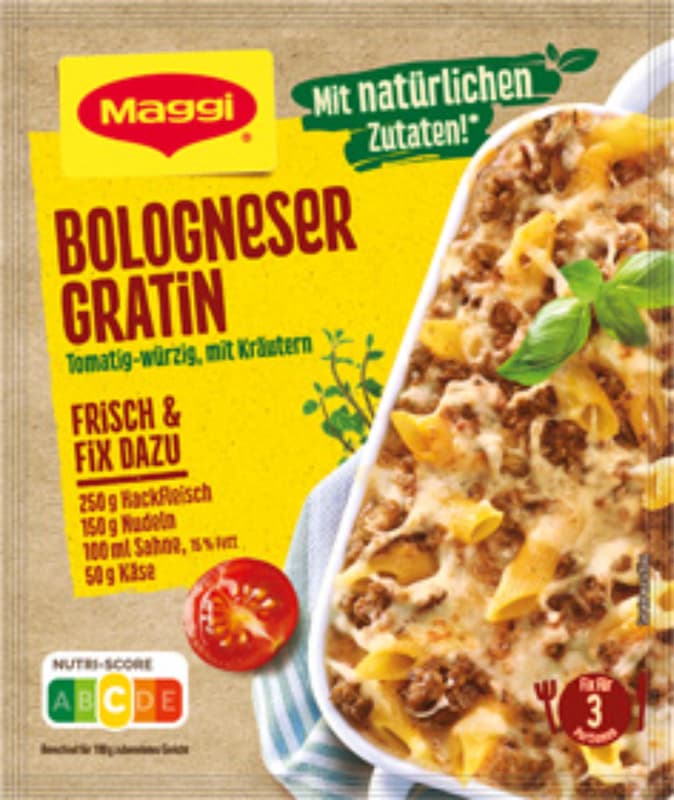 MAGGI Fix for Bolognese gratin