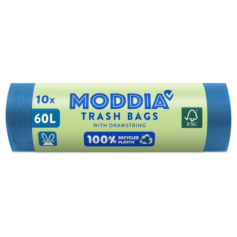Moddia garbage bag with drawstring dark blue, 60 liters