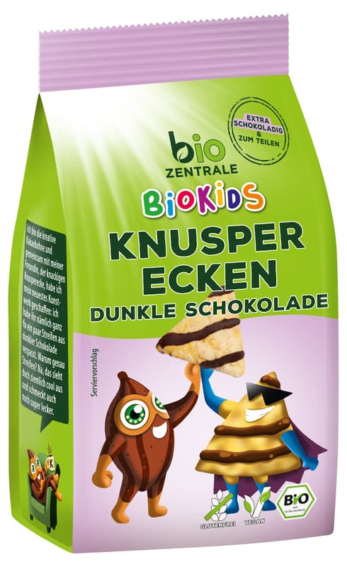 BioZentrale Kids crispy corners dark chocolate