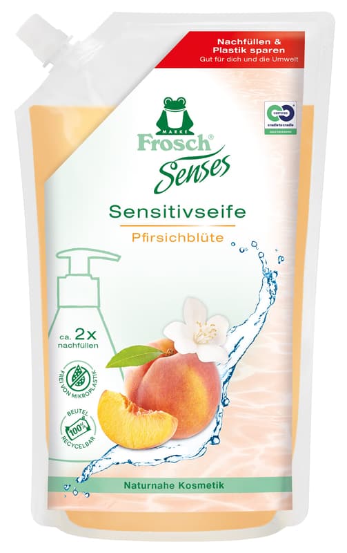 FROSCH SENSES Sensitiv Seife Pfirsisch Nachfüllbeutel