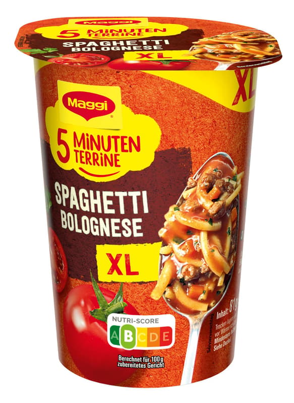 MAGGI 5 Minute Terrine Spaghetti Bolognese XL Cup
