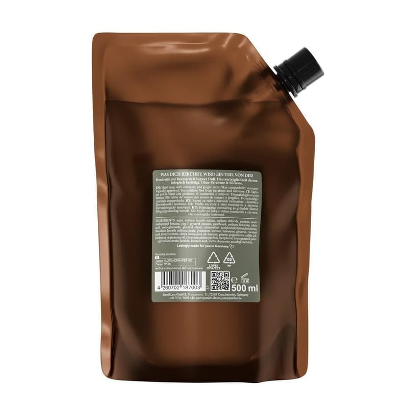 Jean&Len Handseife Rosemary & Ginger Nachfüllpack
