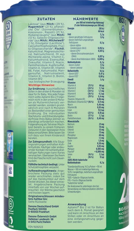 APTAMIL BIO 2 follow-on formula