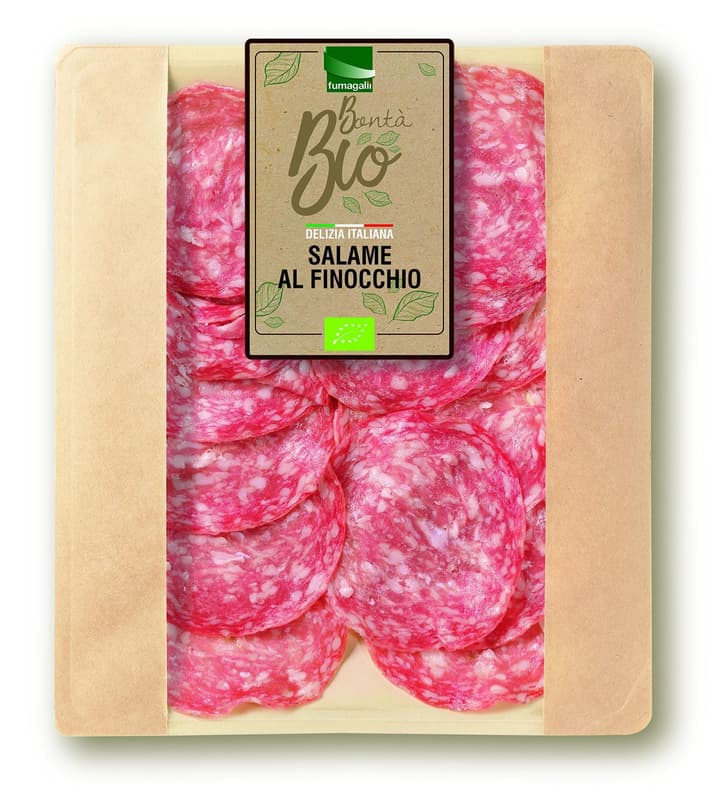 Organic salami with fennel seeds