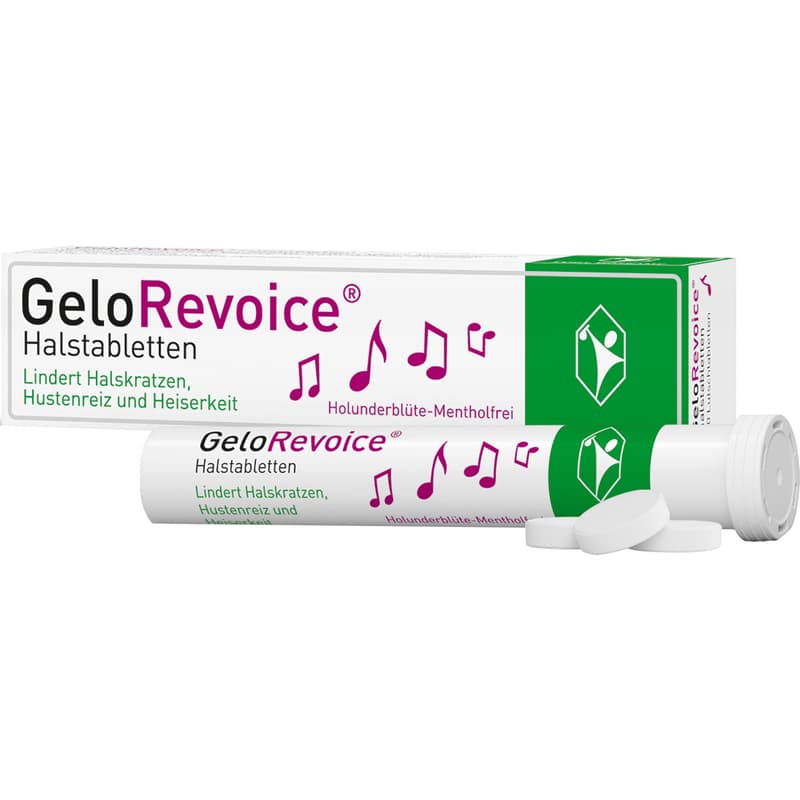 GELOREVOICE Throat lozenges elderflower-menthol-free