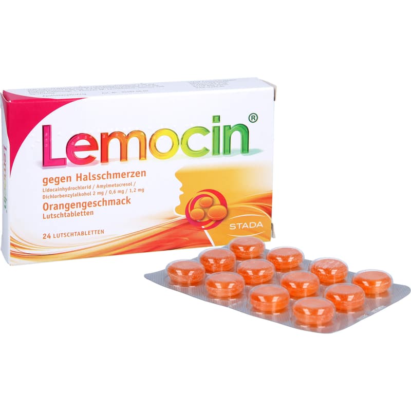 LEMOCIN gegen Halsschmerzen Orangengeschmack Lut.
