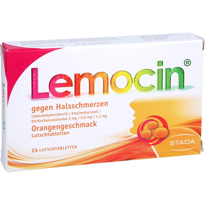 LEMOCIN gegen Halsschmerzen Orangengeschmack Lut.