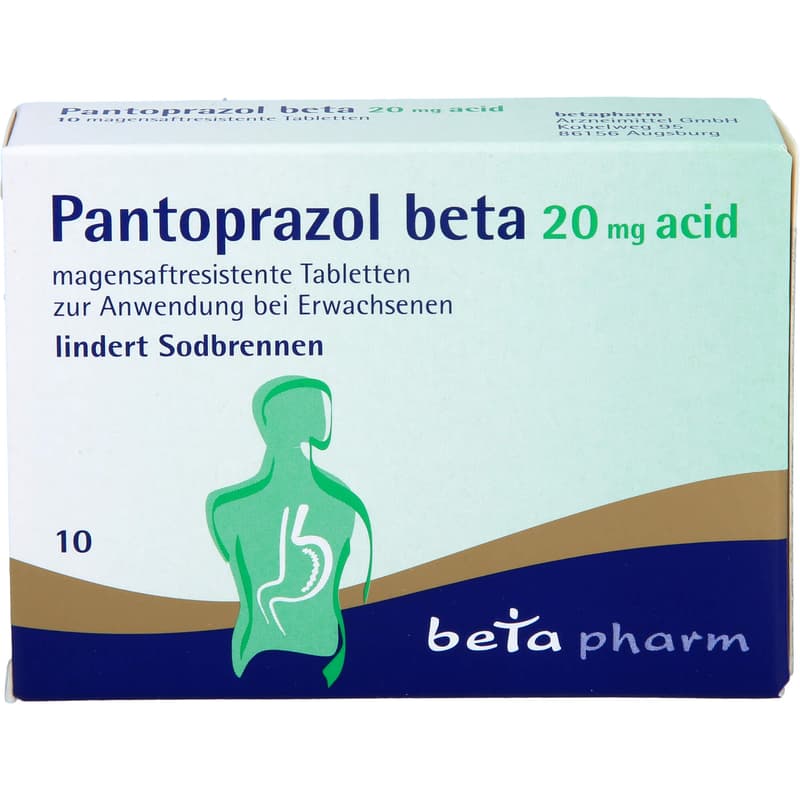 PANTOPRAZOL beta 20 mg acid gastro-resistant tablets