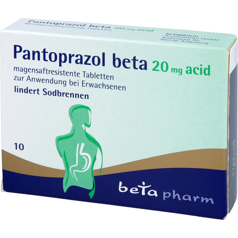 PANTOPRAZOL beta 20 mg acid gastro-resistant tablets