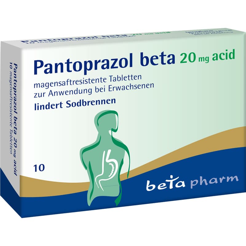 PANTOPRAZOL beta 20 mg acid gastro-resistant tablets