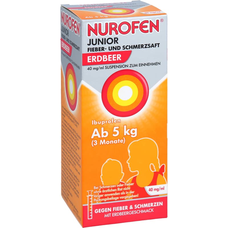 Nurofen Junior Fever and Pain Relief Syrup Strawberry 40 mg/ml