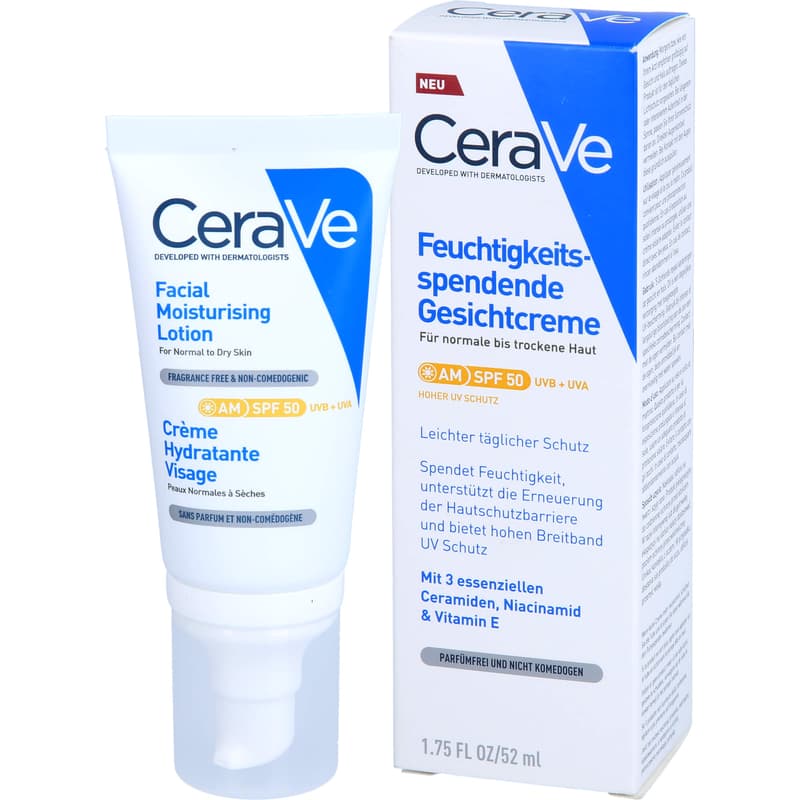 CERAVE moisturizing face cream SPF 50