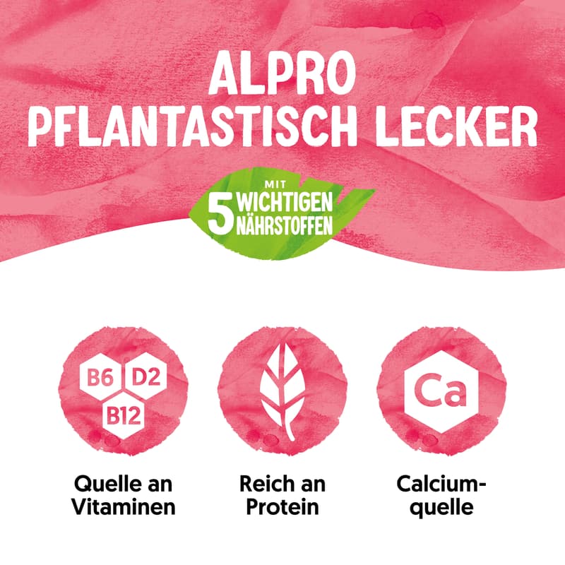 Alpro Yogurt Alternative with Soy, Raspberry-Apple, No Added Sugar